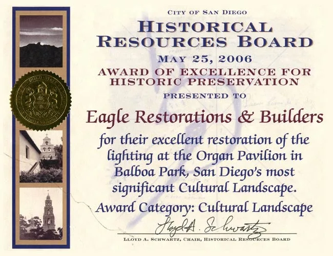 Eagle Restorations award 2